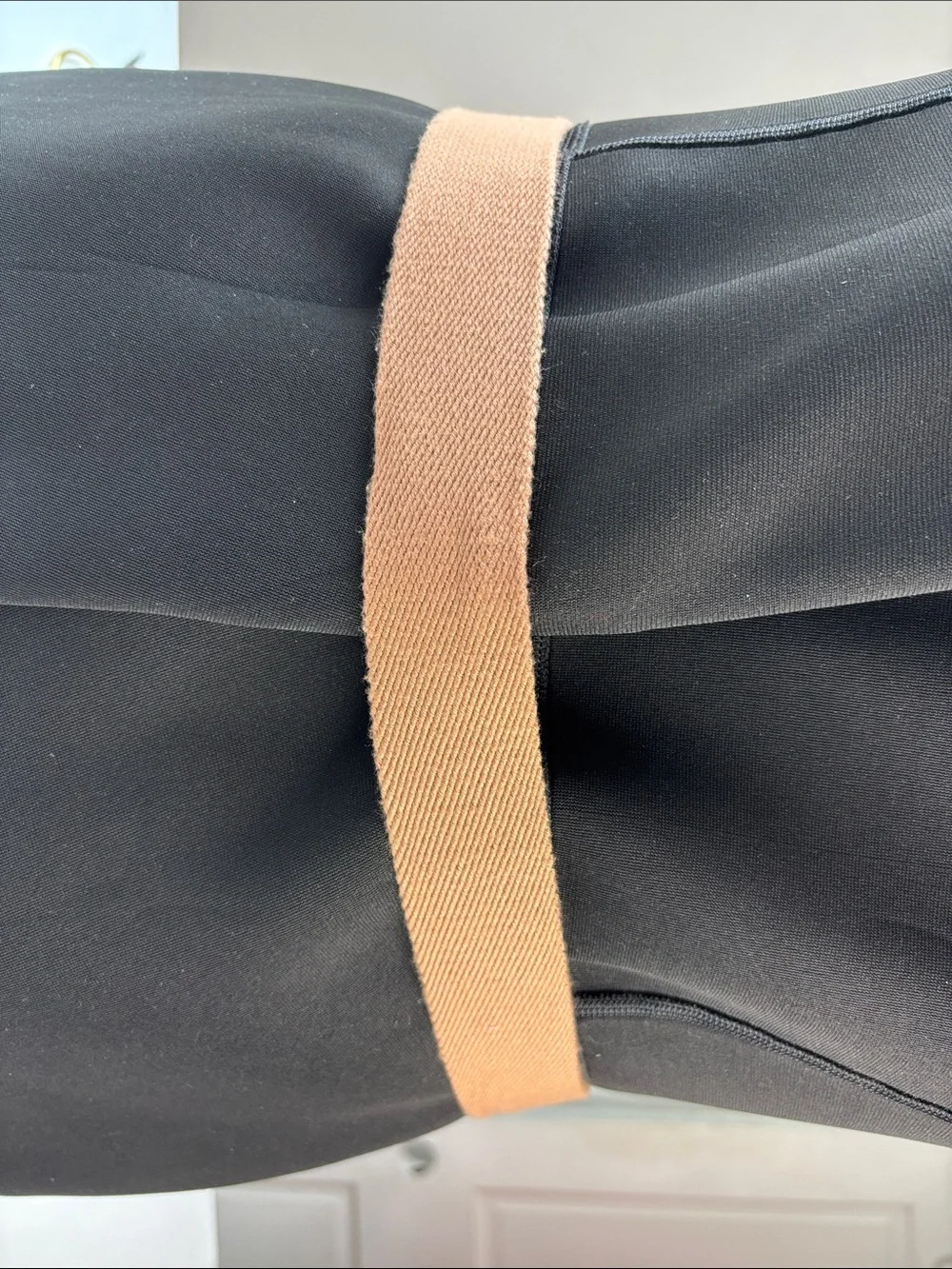Leyva Men's Tan Suede & Canvas Belt with Metal Buckle